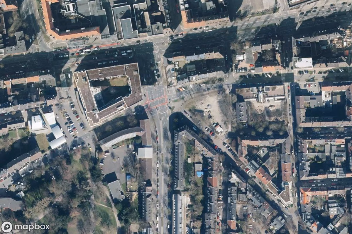 Vista aérea por satélite de Bunker, un Búnker abandonado en Dortmund, Alemania