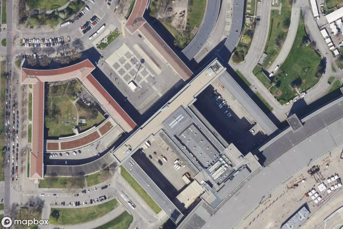 Aerial satellite view of Flughafen - LEGAL, an abandoned  in Berlin, Germany