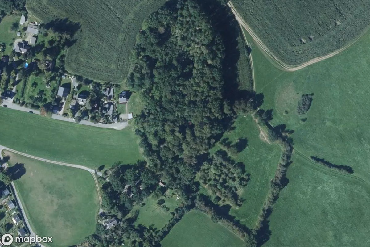 Satelitní letecký pohled na Villa, opuštěné Obytný dům v Plauen, Německo