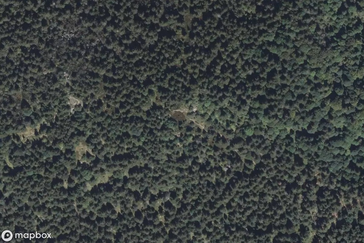 Vista aérea por satélite de Bunker, un Búnker abandonado en Orbey, Francia