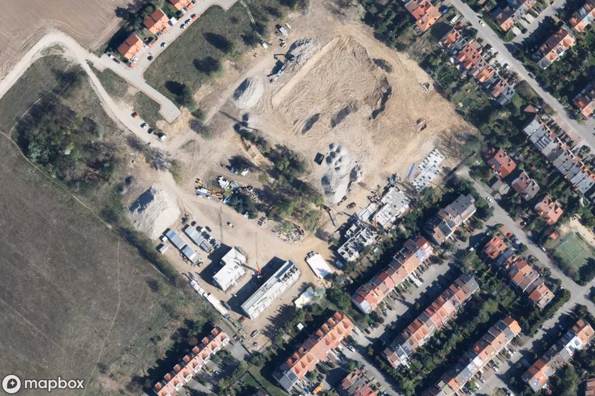 Vue aérienne satellite de Budomel, un Usine abandonné à Poznan, Pologne