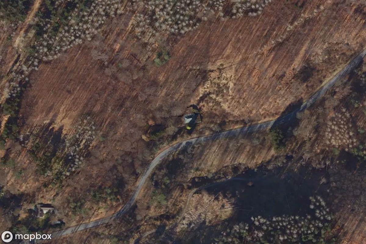 Satellietbeeld vanuit de lucht van Swingerclub, een verlaten Discotheek in Bad Honnef, Duitsland