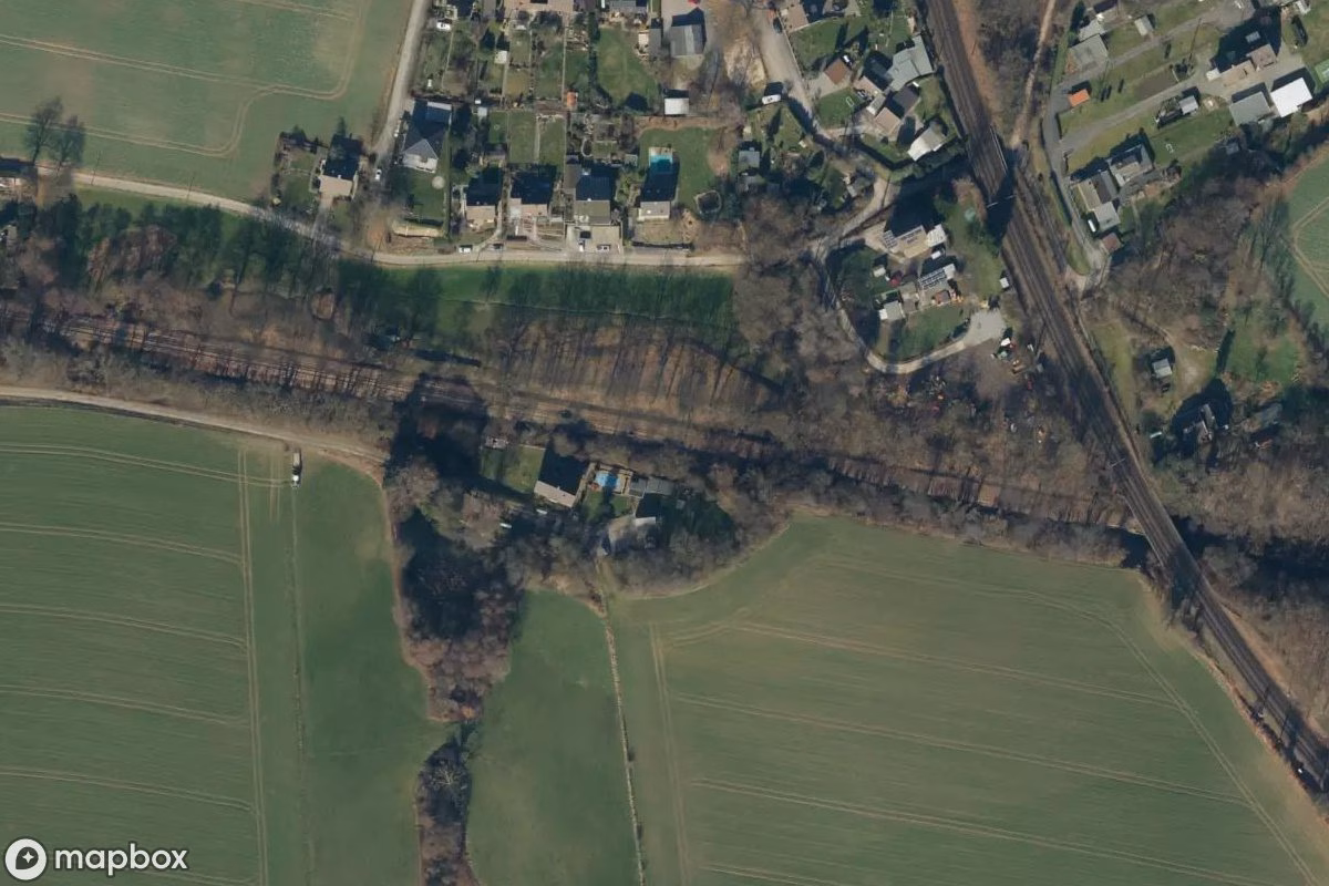 Aerial satellite view of Dieselzug, an abandoned Vehicle in Wuppertal, Germany