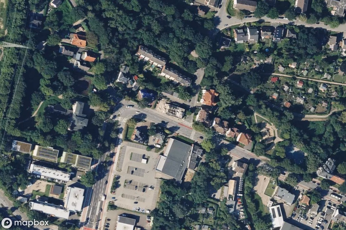 Satelitní letecký pohled na Hotel, opuštěné Hotel v Hamburg, Německo