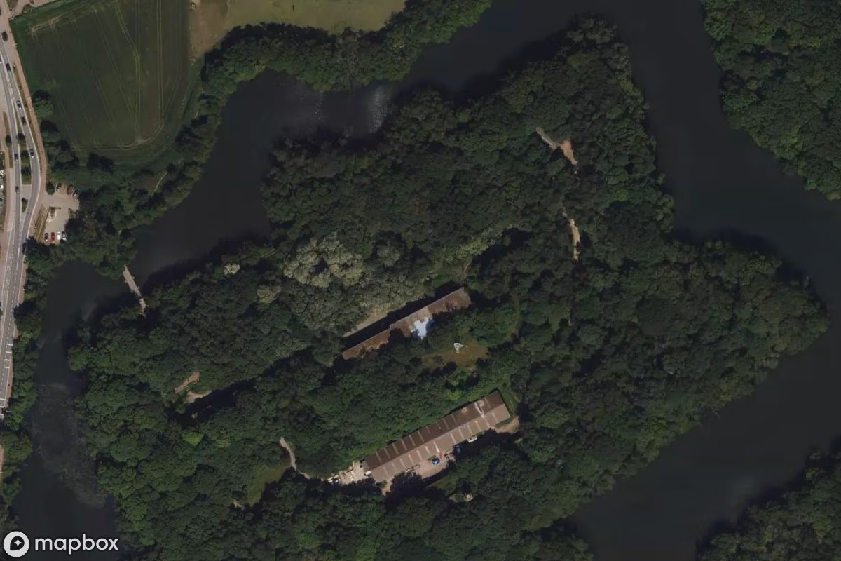 Satelitarny widok z lotu ptaka Fort van Walem, opuszczone Obiekt wojskowy w Mechelen, Belgia