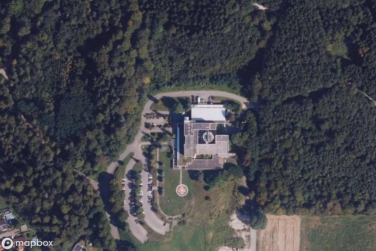 Satellitenansicht von Krankenhaus, eine verlassene Krankenhaus in Rheinfelden, Deutschland