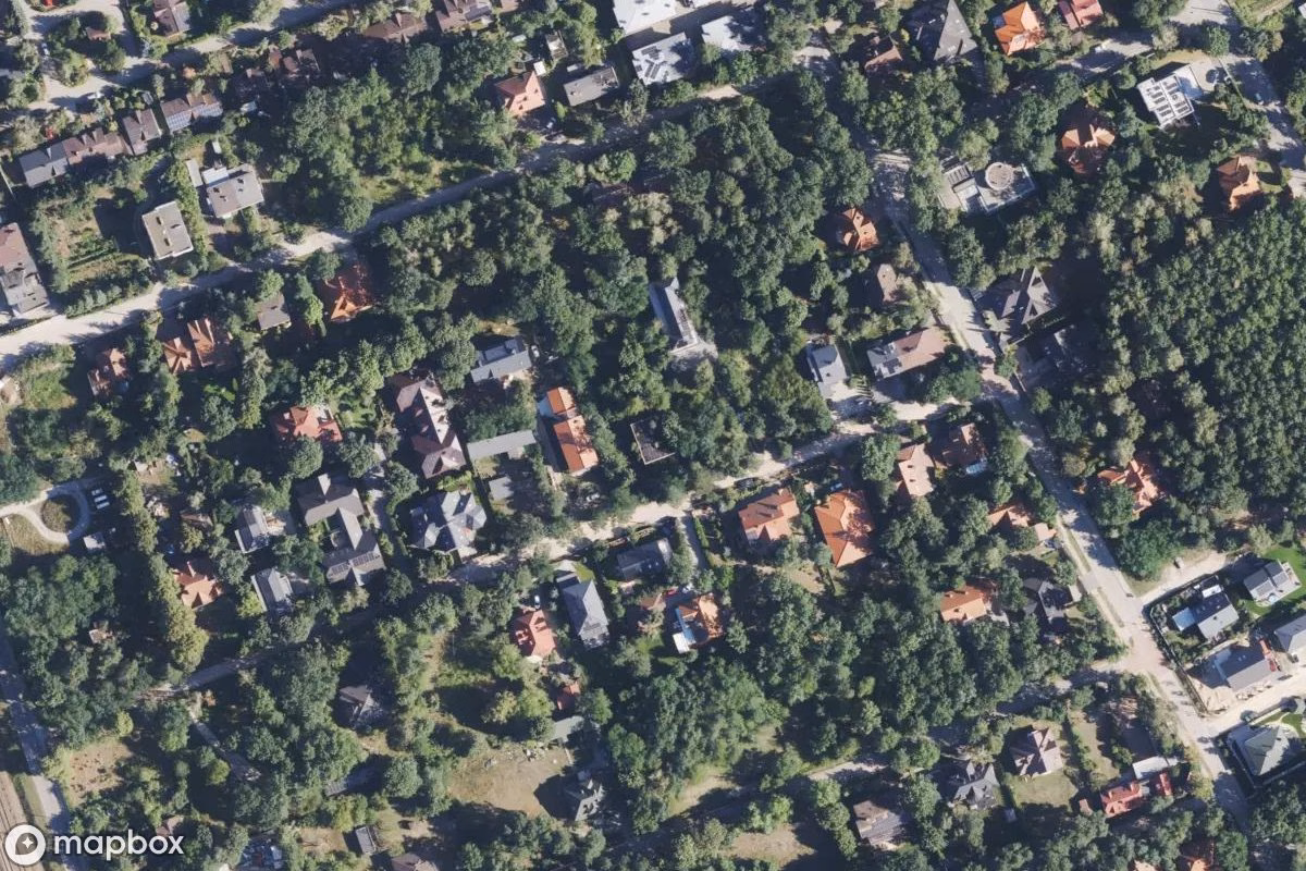 Vue aérienne satellite de Maison du graveur, un Résidence abandonné à Warsaw, Pologne