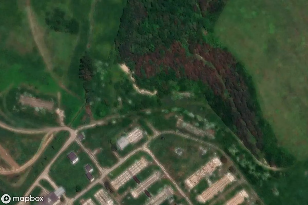 Aerial satellite view of Fabrik, an abandoned Factory in Figa, Slovakia