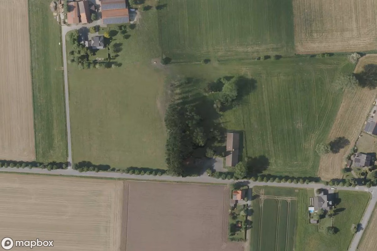 Satellietbeeld vanuit de lucht van Bunker, een verlaten Bunker in Rheda-Wiedenbrück, Duitsland