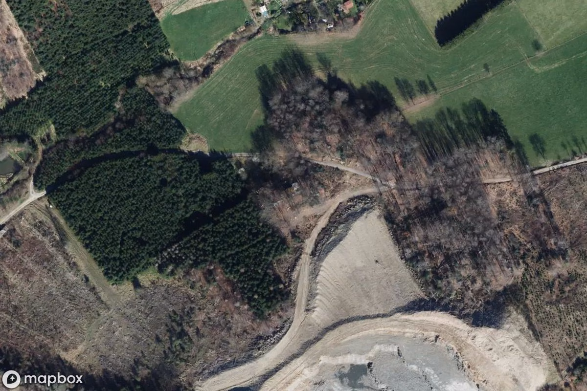 Satelitarny widok z lotu ptaka Bauernhof, opuszczone Gospodarstwo w Bergneustadt, Niemcy