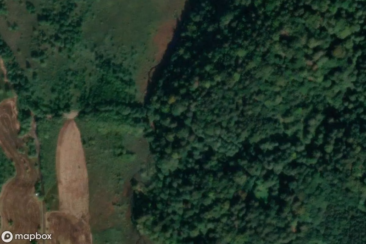 Satelitarny widok z lotu ptaka Bunker, opuszczone Bunkier w Eschenlohe, Niemcy