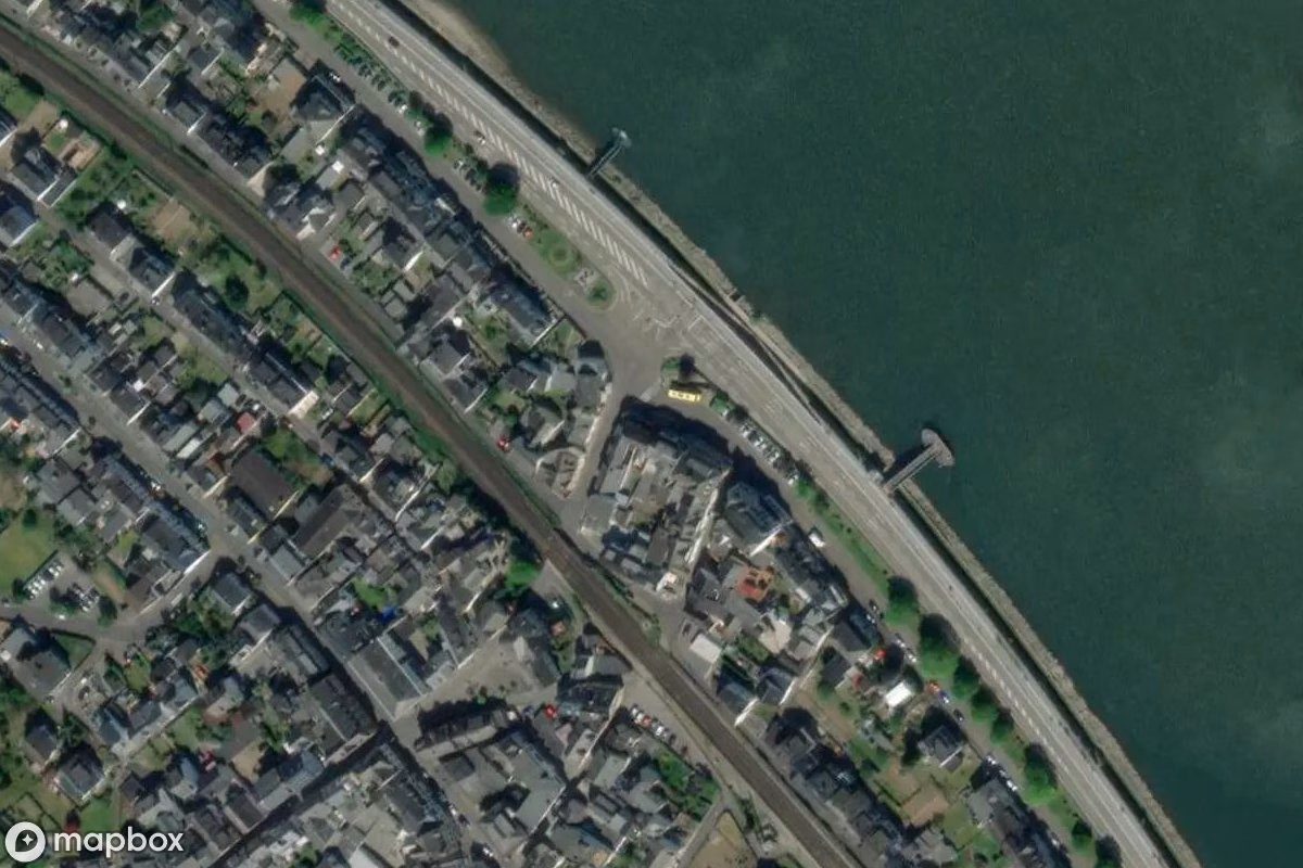 Satellitbillede set fra luften af Hotel, et forladt Hotel i Boppard, Tyskland