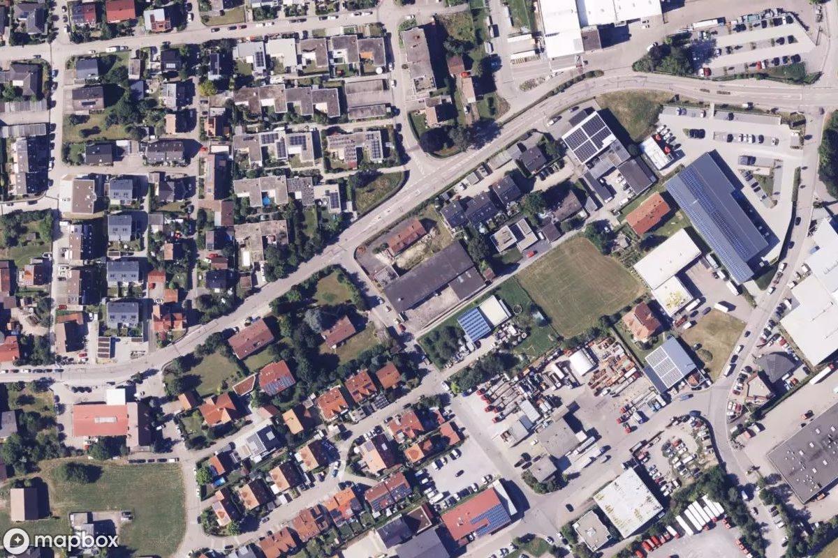 Satelitarny widok z lotu ptaka Fabrik, opuszczone Fabryka w Friolzheim, Niemcy