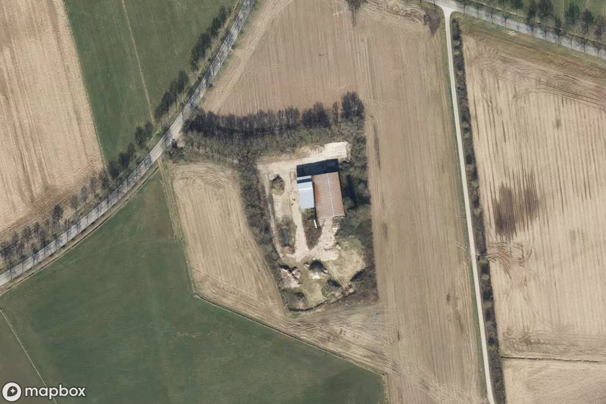 Satelitarny widok z lotu ptaka Lost Place, opuszczone  w Angerlo, Holandia