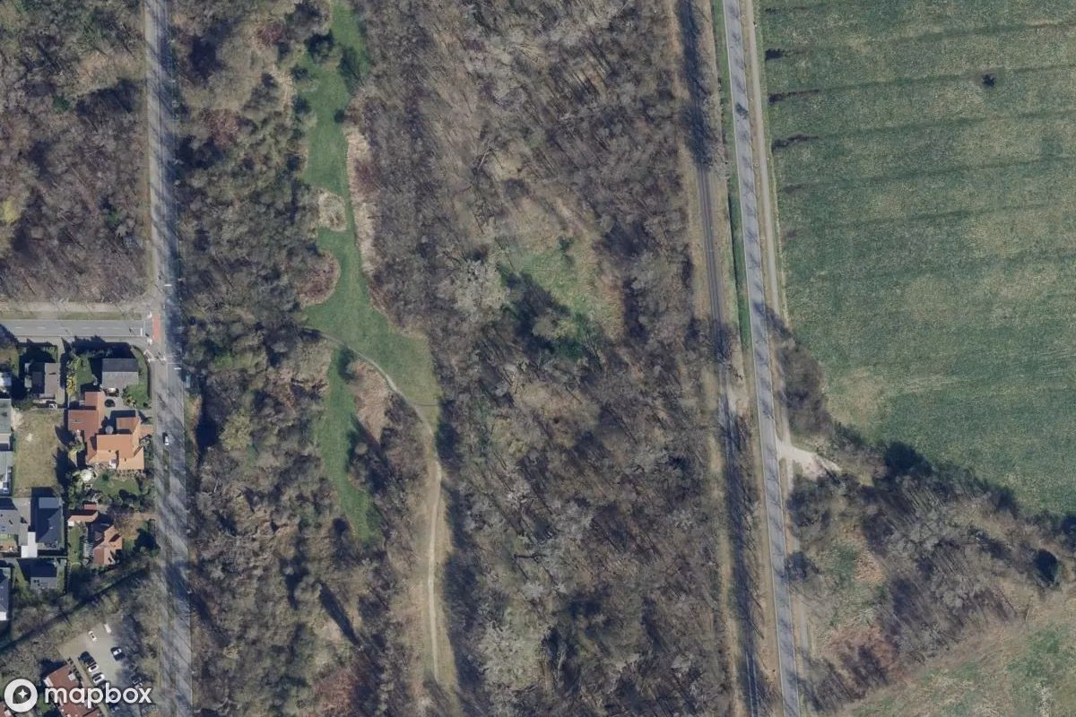 Aerial satellite view of Waggons, an abandoned  in Oldenburg, Germany