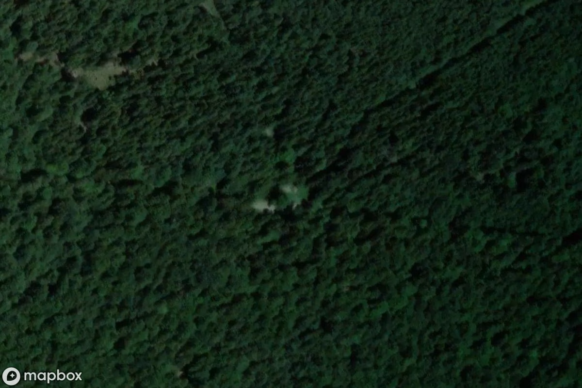 Satelitní letecký pohled na Bunker, opuštěné Bunkr v Nieder-Stoll, Německo