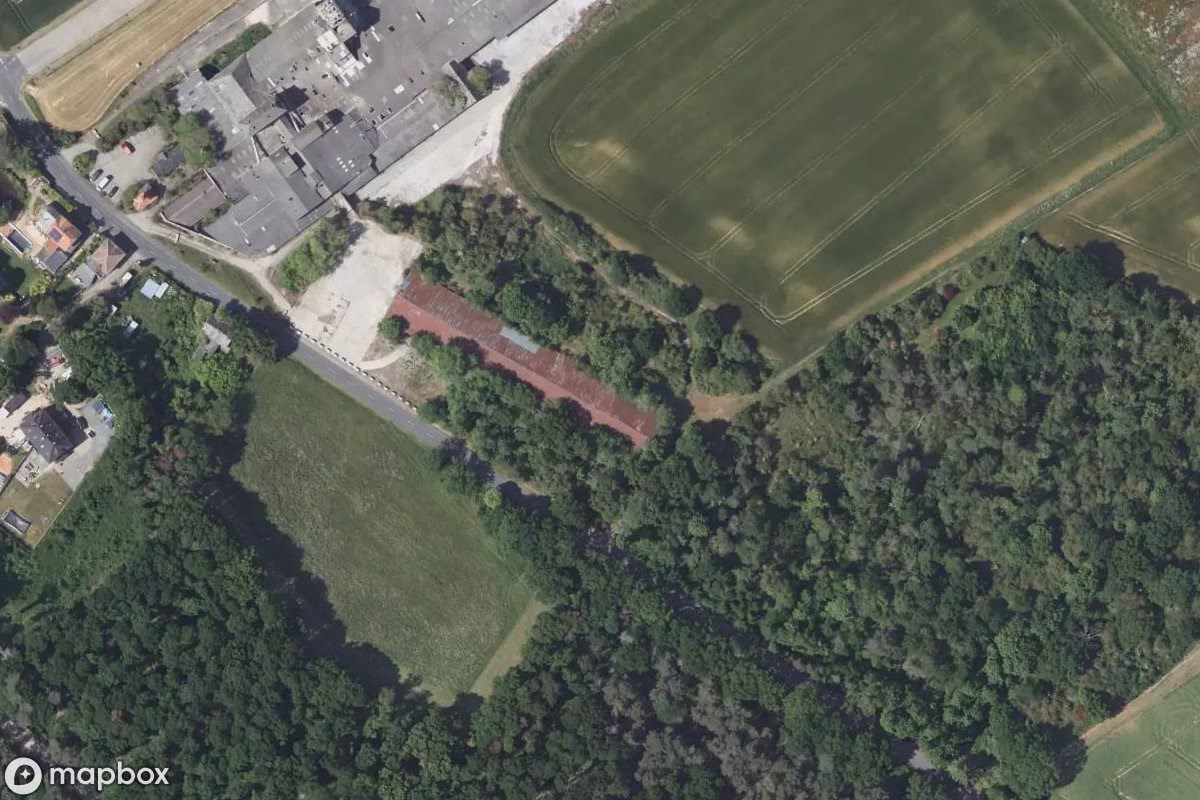 Műholdas légi felvétel Halle helyszínről, egy elhagyatott Ipari létesítmény itt: Mechernich, Németország