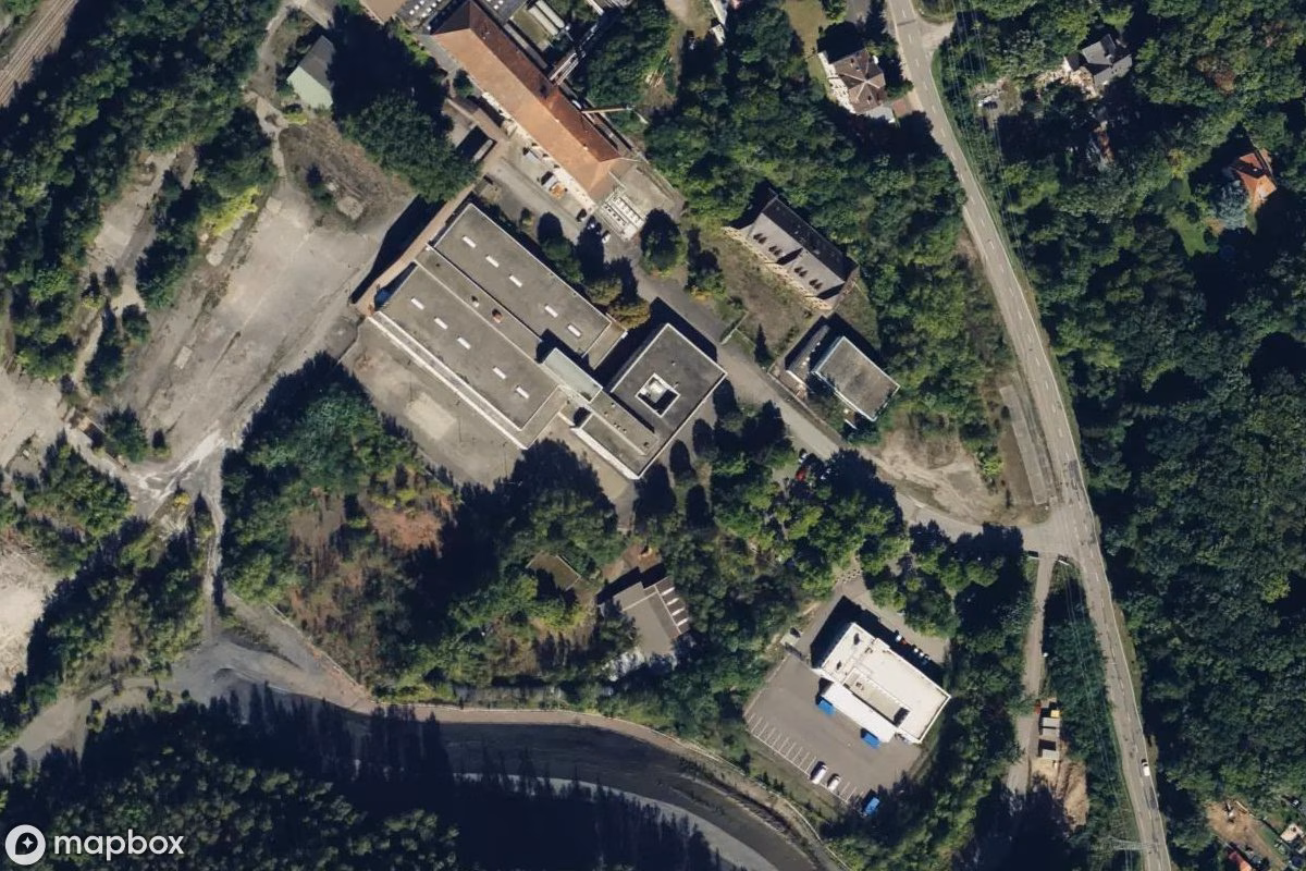 Satellitbillede set fra luften af HaRa Fabrik, et forladt Fabrik i Quierschied, Tyskland