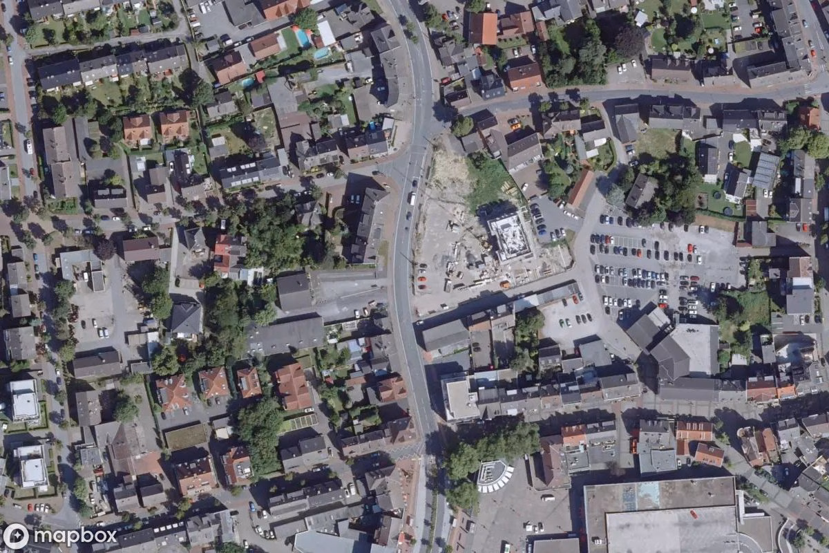 Satellietbeeld vanuit de lucht van KFZ-Werkstatt, een verlaten Fabriek in Datteln, Duitsland