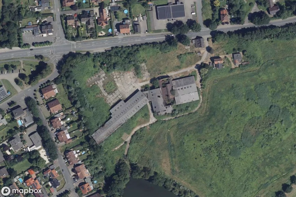 Satellittbilde fra luften av Ziegelei, et forlatt Fabrikk i Lüdinghausen, Tyskland