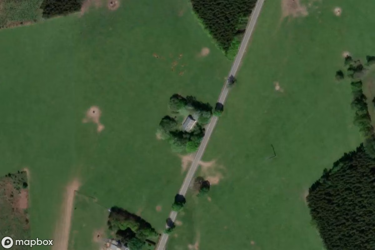 Aerial satellite view of Lost Place, an abandoned  in Sterpigny, Belgium