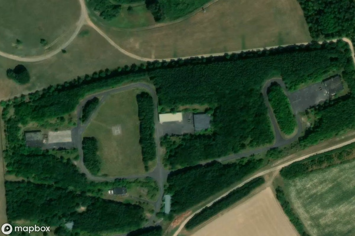 Satellittbilde fra luften av Raketenbasis, et forlatt Militært anlegg i Zweibrücken, Tyskland