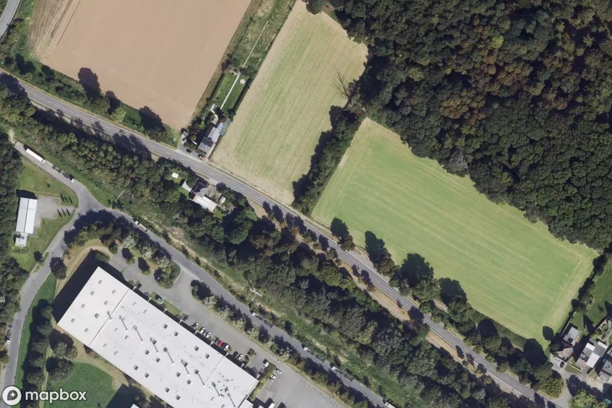 Satellittbilde fra luften av Ruine, et forlatt Ruin i Hückelhoven, Tyskland