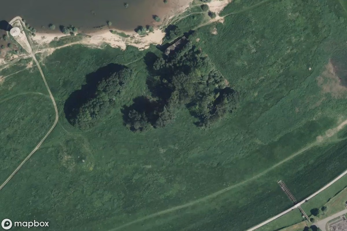 Satelitarny widok z lotu ptaka Pumpstation, opuszczone Obiekt przemysłowy w Duisburg, Niemcy