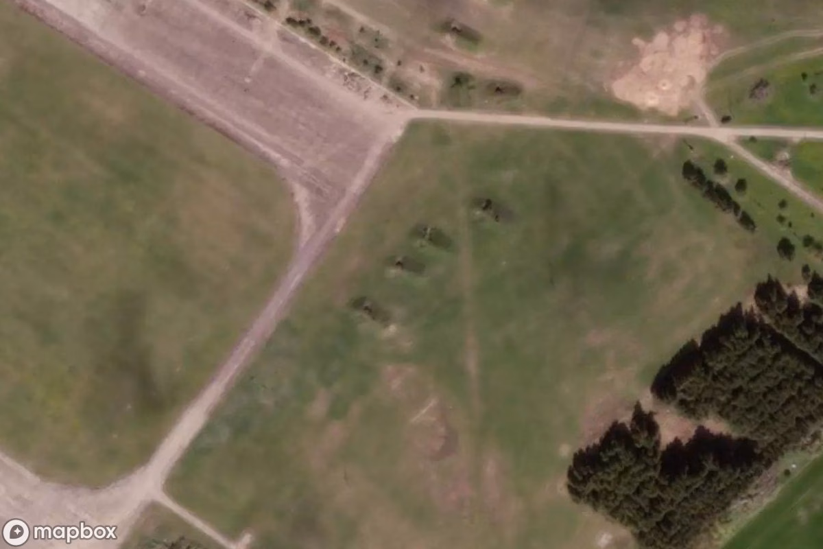 Vista aérea por satélite de Bunker, un Búnker abandonado en Günz, Alemania