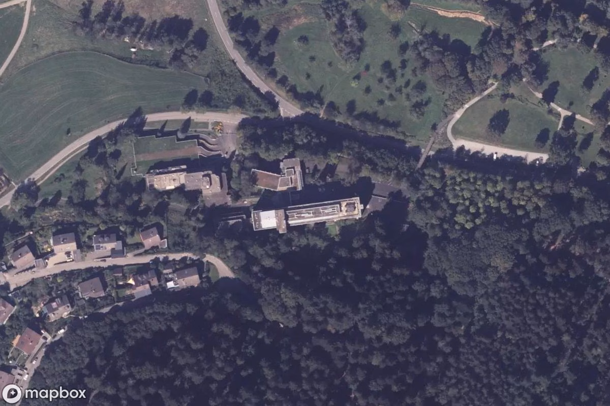 Satellitenansicht von Klinik, eine verlassene Krankenhaus in Waldkirch, Deutschland