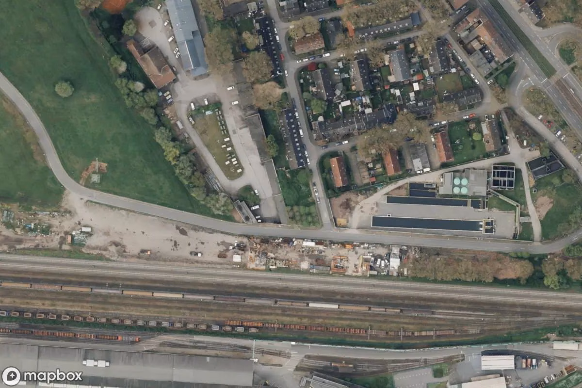 Satellittbilde fra luften av Bunker, et forlatt Bunker i Gelsenkirchen, Tyskland