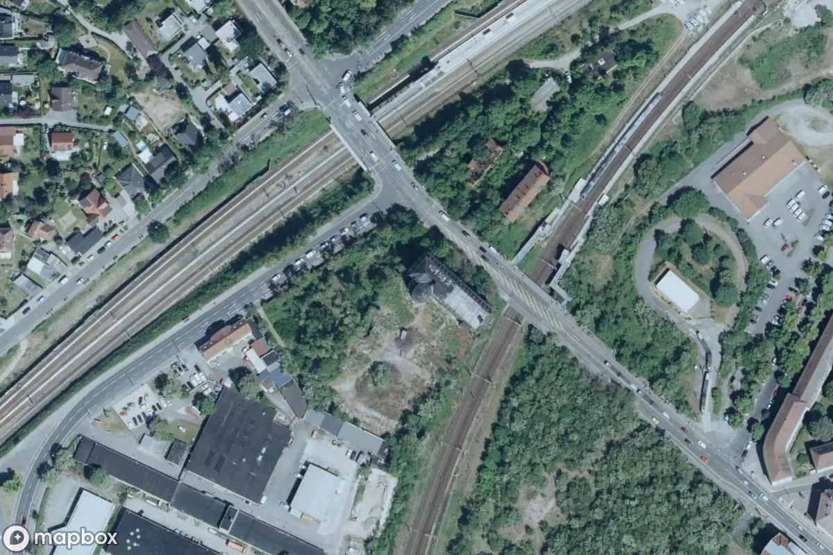 Vista aérea por satélite de Fabrik, un Fábrica abandonado en Leipzig, Alemania