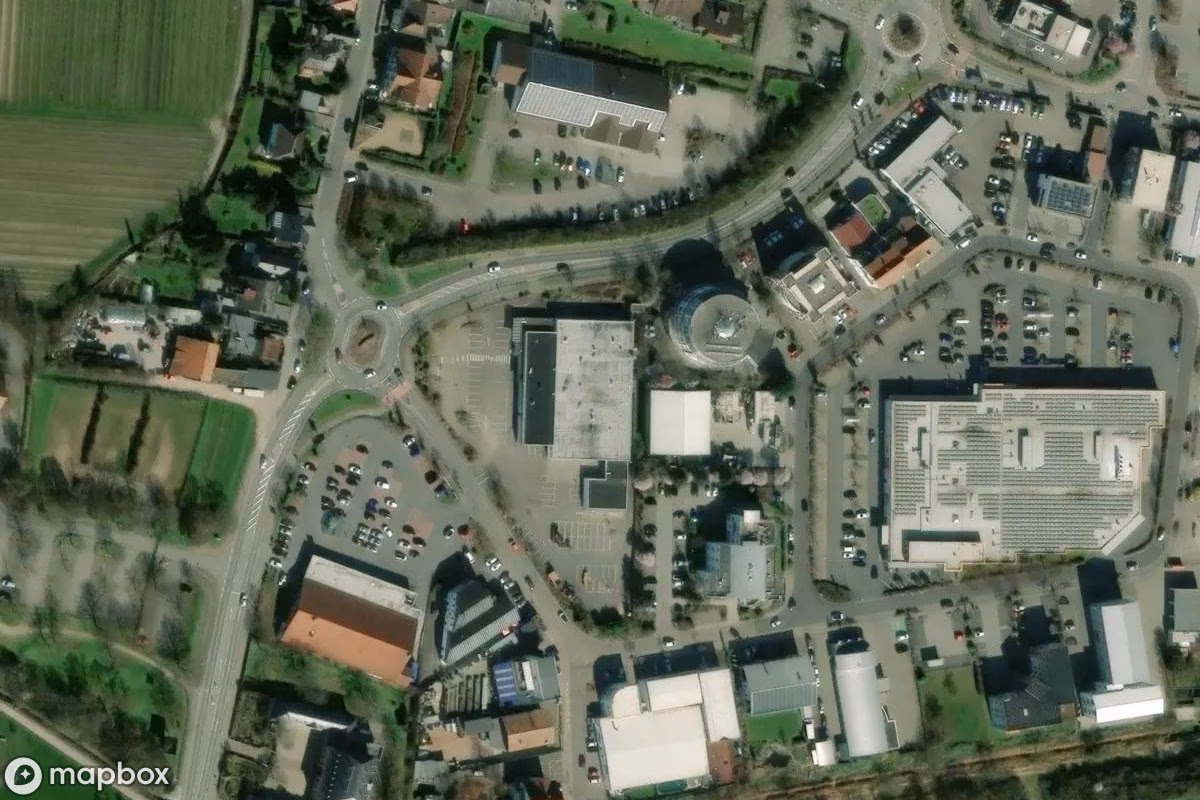 Satelitarny widok z lotu ptaka Minimal, opuszczone  w Oppenheim, Niemcy