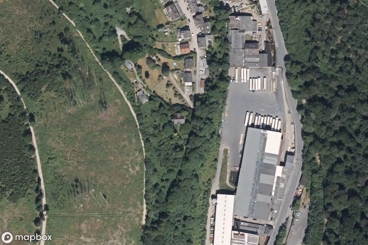 Vue aérienne satellite de Villa, un Résidence abandonné à Hagen, Allemagne