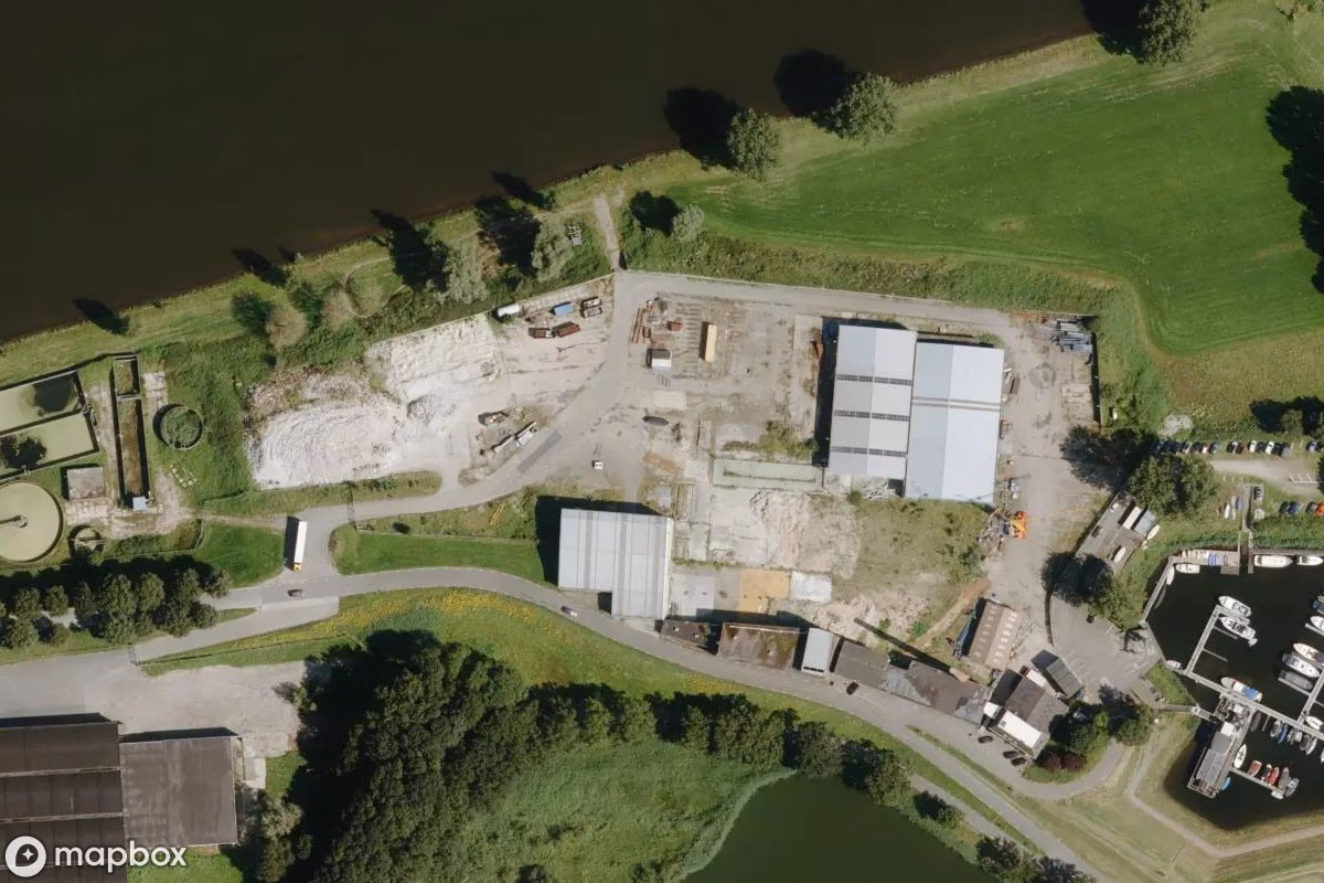 Aerial satellite view of HAK Fabrik, an abandoned Factory in Heusden, Netherlands