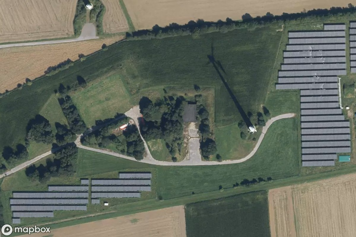 Satellitbild från luften av Nato Base Bunker, en övergiven Bunker i Horstmar, Tyskland