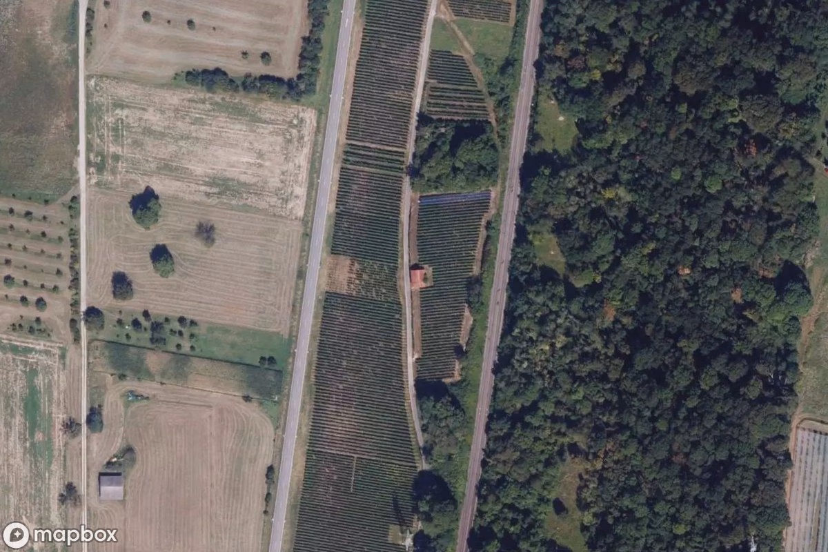 Aerial satellite view of Haus, an abandoned in Rheinweiler, Germany