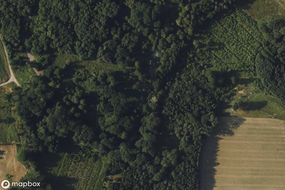 Műholdas légi felvétel Munitionslager helyszínről, egy elhagyatott Katonai létesítmény itt: Ölkam, Ausztria