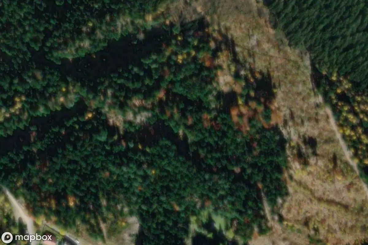 Satelitarny widok z lotu ptaka Bergwerk Rotkot, opuszczone Kopalnia w Zwiesel, Niemcy