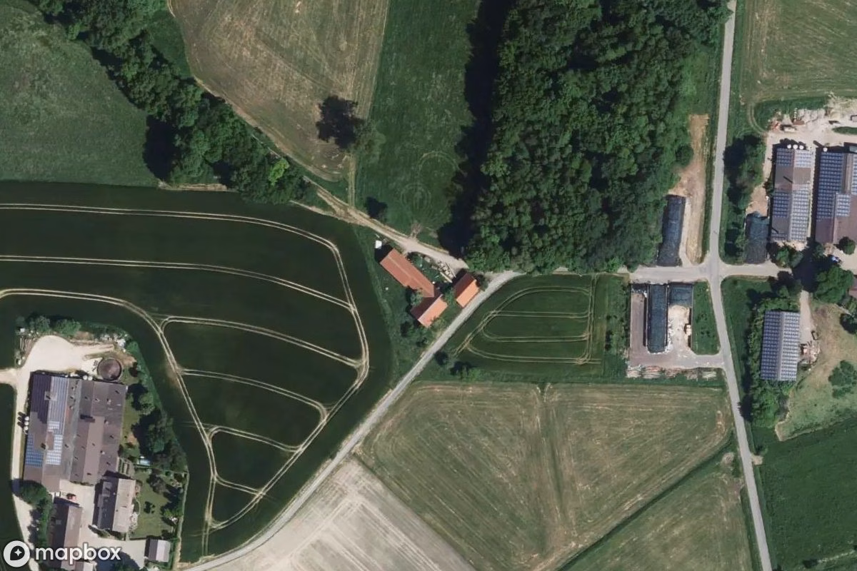 Vue aérienne satellite de Bauernhof, un Ferme abandonné à Melle, Allemagne