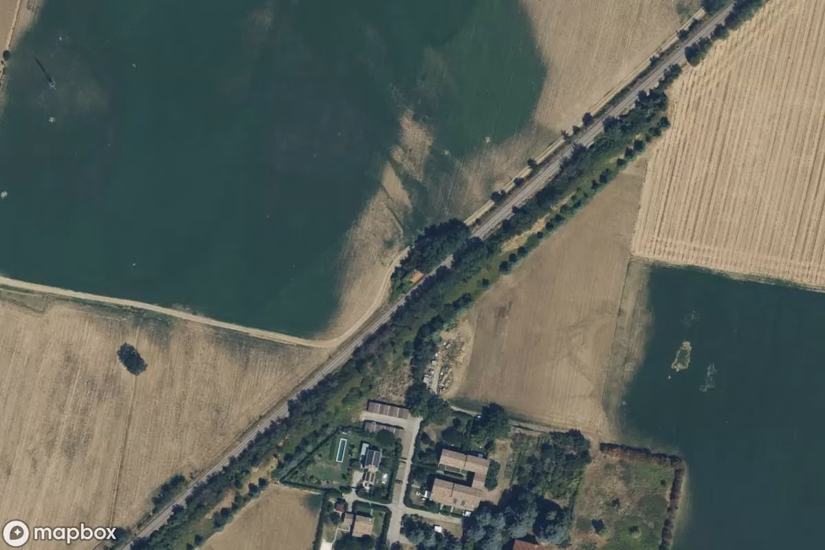 Vue aérienne satellite de Stellwerk, un Usine abandonné à Collecchio, Italie