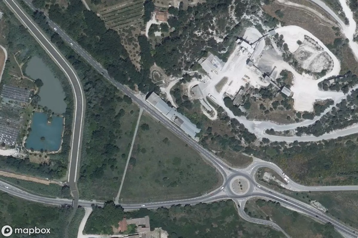 Satellitenansicht von Usine Rob, eine verlassene Fabrik in Robion, Frankreich