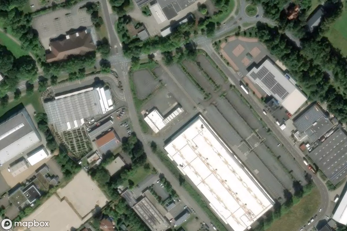 Satelitarny widok z lotu ptaka Tankstelle, opuszczone  w Wetzlar, Niemcy