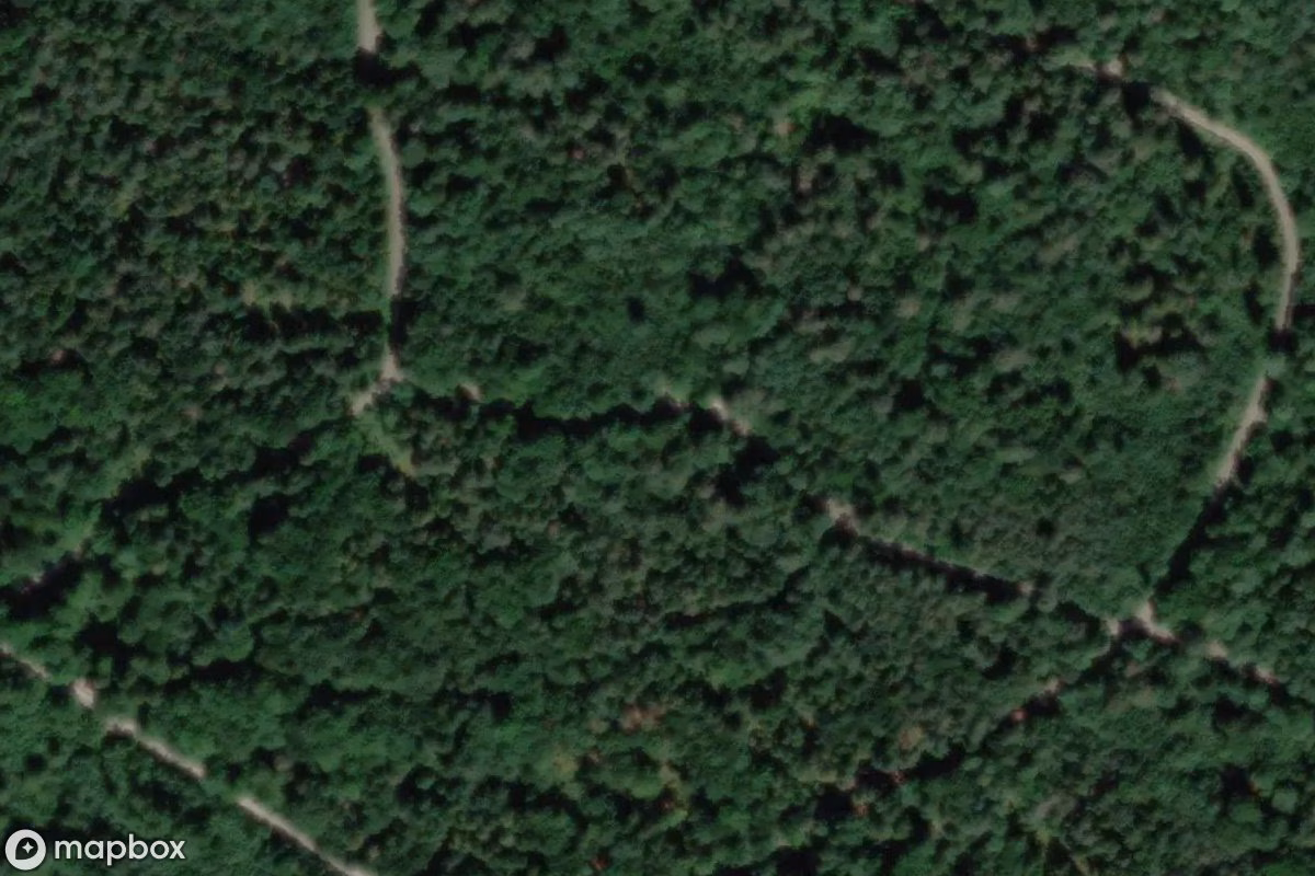 Satelitarny widok z lotu ptaka Sprengmittelfabrik, opuszczone Fabryka w Geretsried, Niemcy