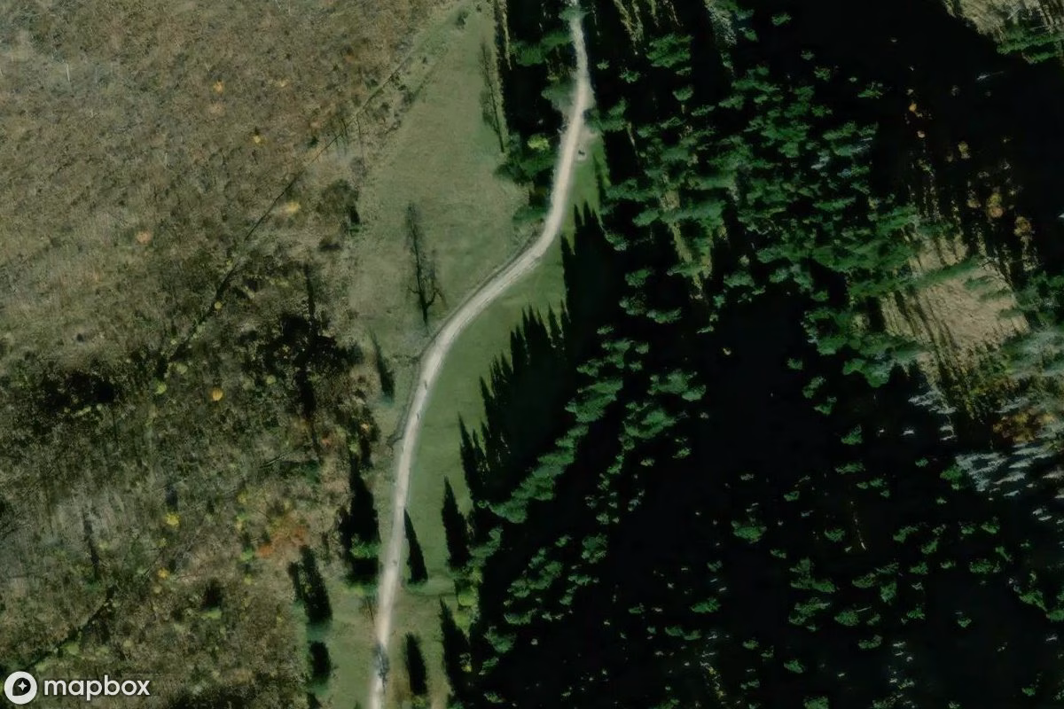 Aerial satellite view of Dolina Kościeliska, an abandoned Cave in Kościelisko, Poland
