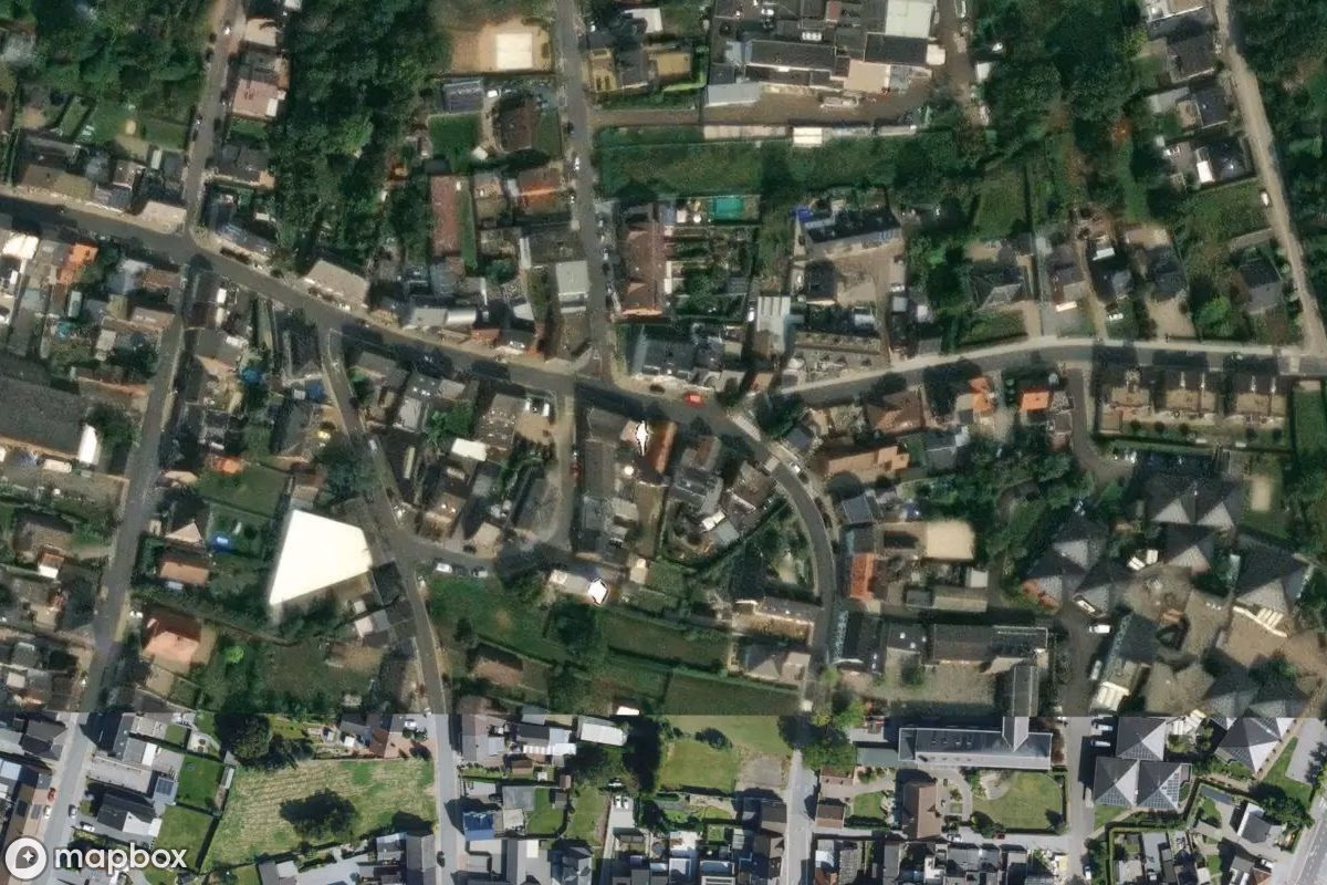 Aerial satellite view of Maison Putih, an abandoned Residence in Maasmechelen, Belgium
